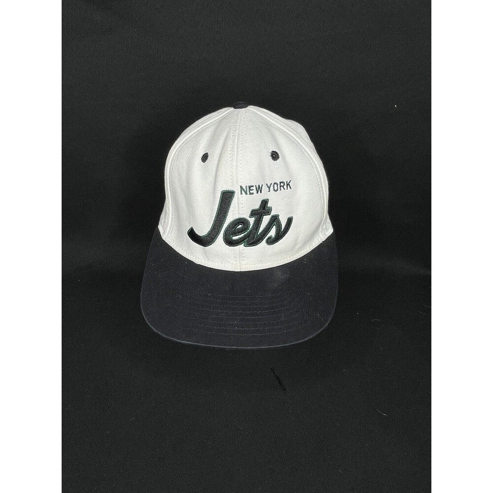 NFL New York Jets Team Apparel Reebok Adult Green Brim Spell Out SnapBack Hat